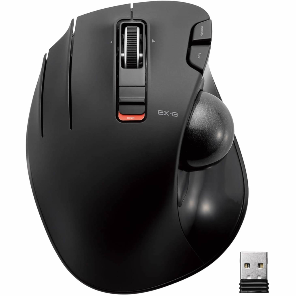 Left-Handed 2.4GHz Wireless Thumb-operated Trackball Mouse “EX-G ...